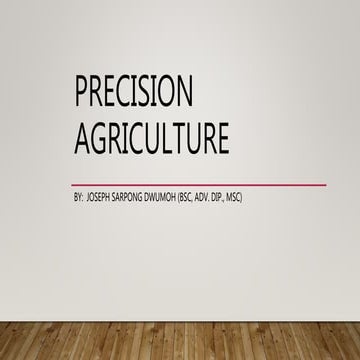 Precision Agriculture: a concise introduction 