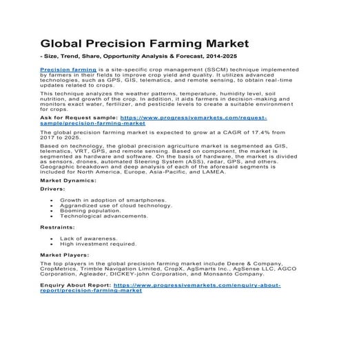 Precision farming