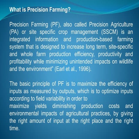 Precision farming