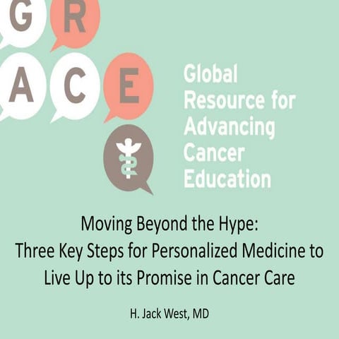 Moving Beyond the Hype: 3 Key Steps for Personalized Cancer Medicine