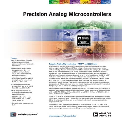 Precision microcontrolleroverview
