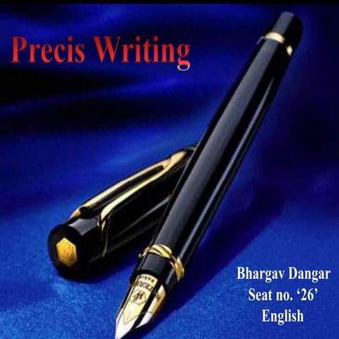 Precis writing 