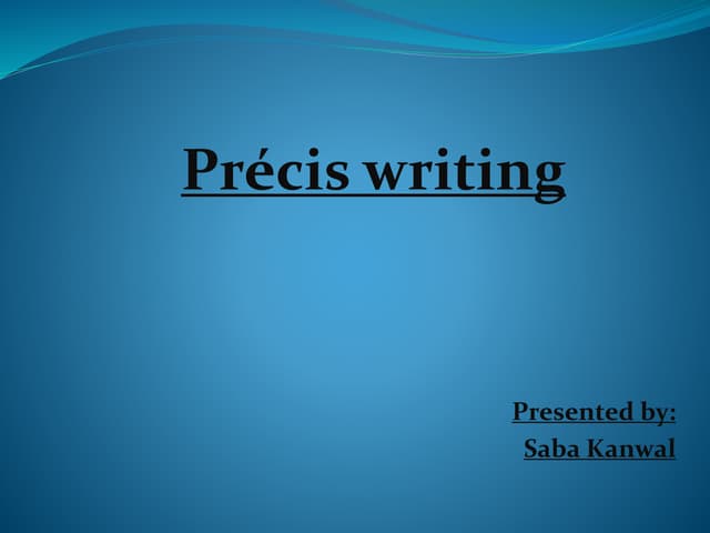 presie writing 
