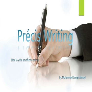 Preci writing