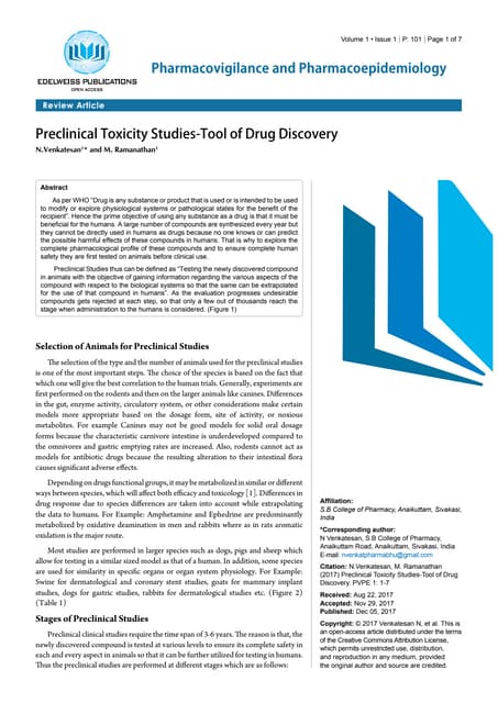 Pre Clinical Studies | PPTX