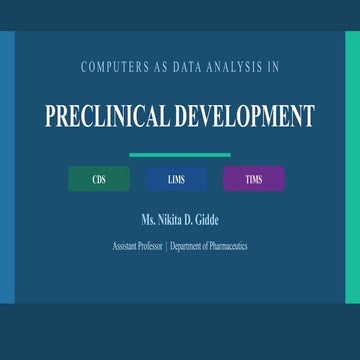 Computers as data analysis in Preclinical development | PPTX