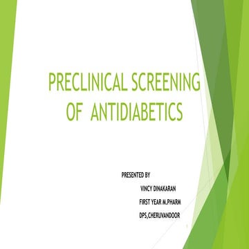 PRECLINICAL SCREENING OF  ANTIDIABETICS.pptx