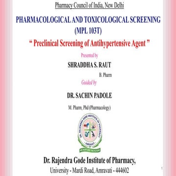 Preclinical Sreening of Antihypertensive agents.pptx