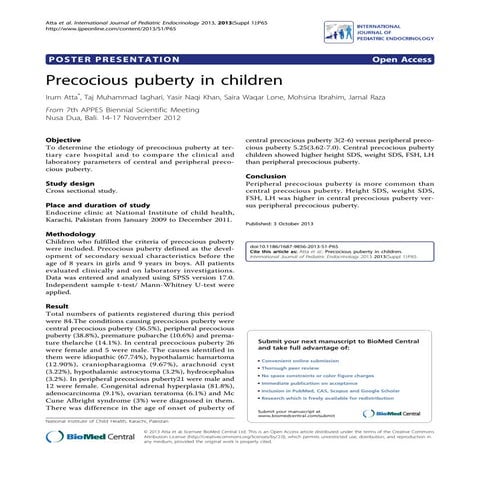 Precocious puberty in_children