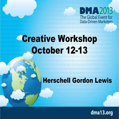 Creative Workshop October 12-13