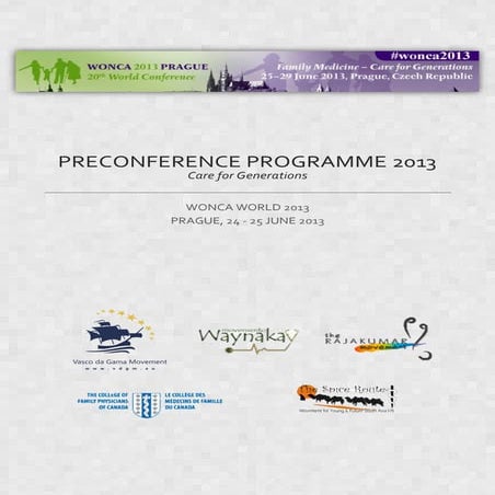 The World Preconference 2013 Booklet & Programme