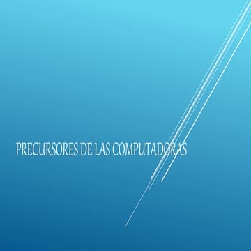 Precursores de las computadoras