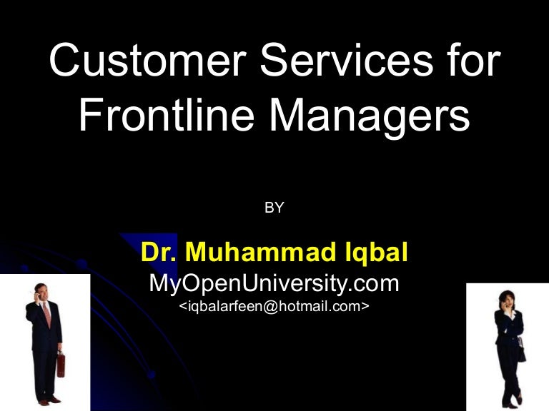 Customer Services for Frontline Managers