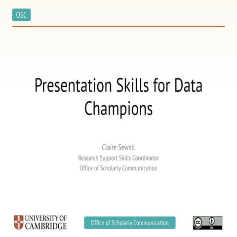 Presentation Skills for Data Champions