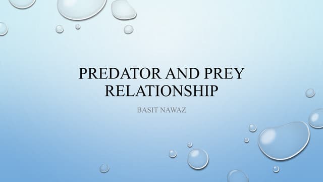 predator and prey relationship.pptx Biology Diagrams