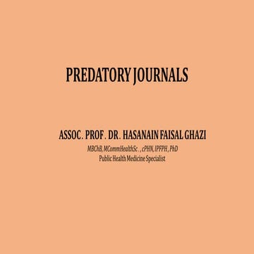 Predatory journals 2019