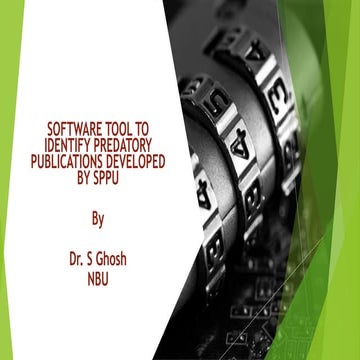 Predatory Publications and Software Tools for Identification