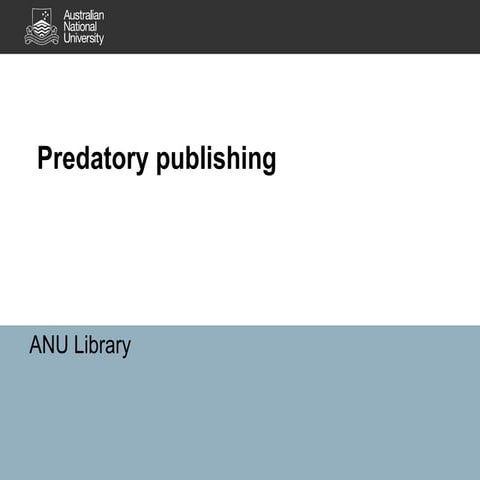 Predatory publishing