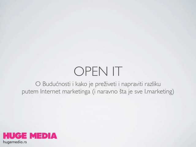 Predavanje OpenIT 2011 - Beograd
