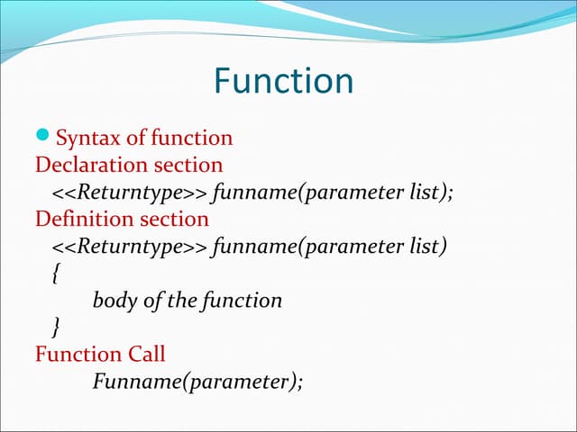 Pre defined Functions in C