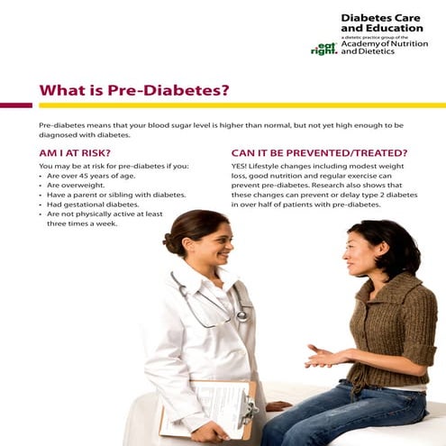 Prediabetes Handout | PDF