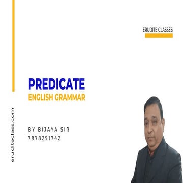 PREDICATE , FROM BASIC TO ADVANCE, BY BIJAYA SIR | PDF