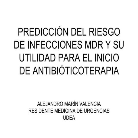 Predicción de riesgo de mdr