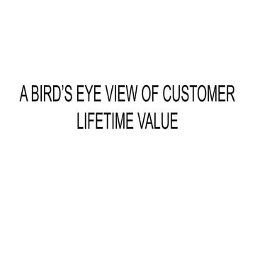 Predict Customer Lifetime Value Presentation