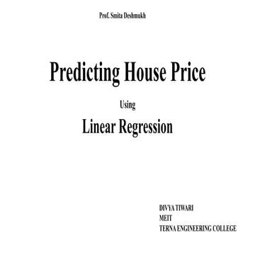 Predicting house price