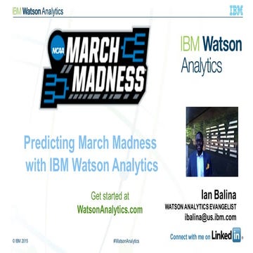 Predicting March Madness with IBM Watson Analytics