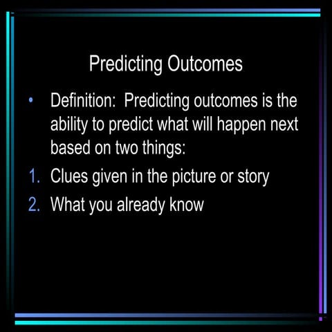 Predicting outcomes(Michael)