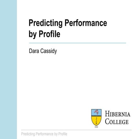 Predicting Performance by Profile | PPTX
