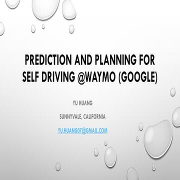 Prediction and planning for self driving at waymo