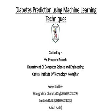 Prediction Of Diabetes Using Machine Learning.pptx