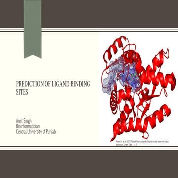 Prediction of ligand binding sites