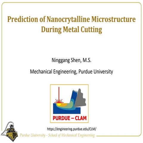 Prediction of nanocrytalline microstructure during metal cutting and rolling