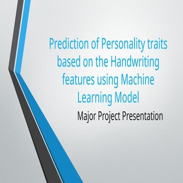 Predicting Personality Traits Using Handwriting Features and Machine ...