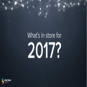 What's In Store For 2017? Here Are Eight Predictions