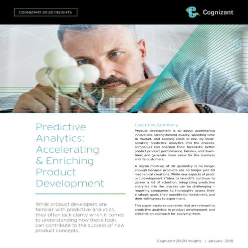 Predictive Analytics: Accelerating & Enriching Product Development