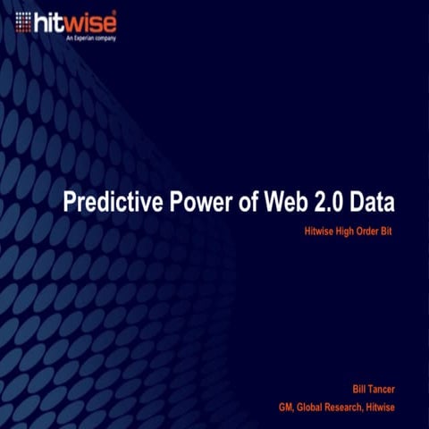 Predictive Power of Web 2.0 Data  