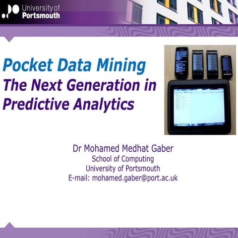 Pocket Data Mining: The Next Generation in Predictive Analytics | PPT