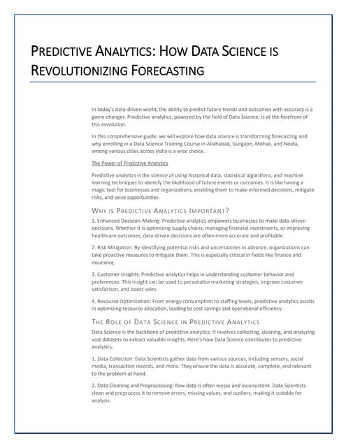 Predictive Analytics Pdf Predictive Analytics Pdf