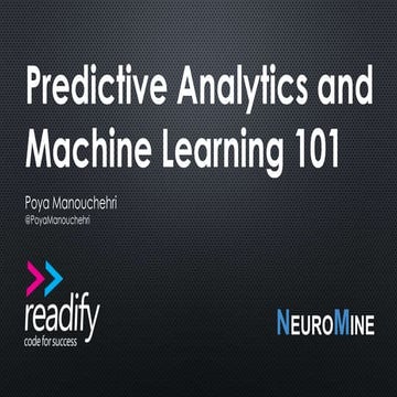 Predictive Analytics and Machine Learning 101 | PPTX