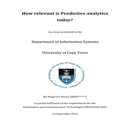 How relevant is Predictive Analytics relevant today?
