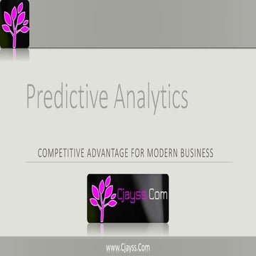 Predictive analytics for modern business