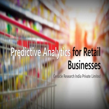 Big Data Predictive Analytics for Retail businesses