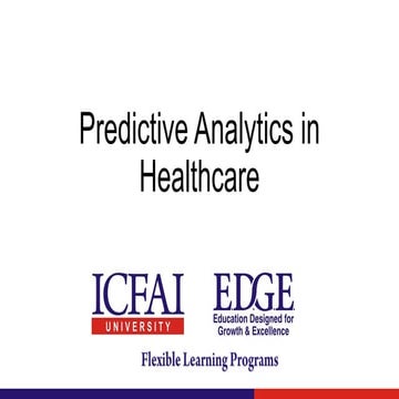 Predictive Analytics in Healthcare | PDF