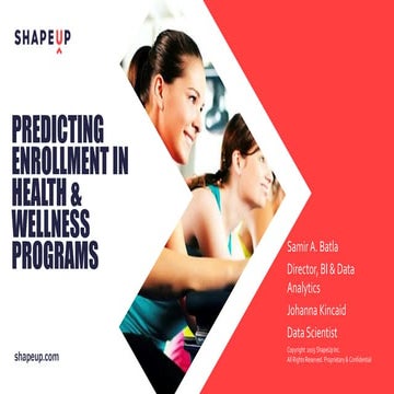 Predicting Enrollment in Health & Wellness Programs