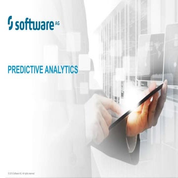 Predictive analytics roadshow