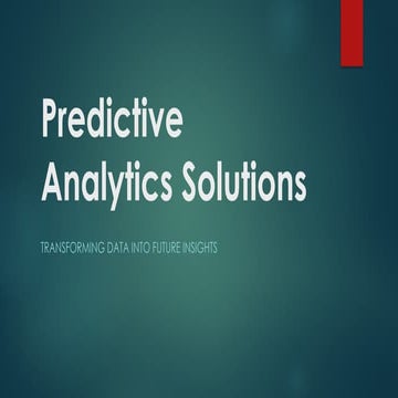 Predictive Analytics Solution - AI Solutions | PPTX
